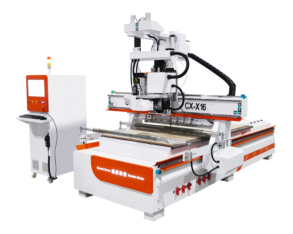 直排旋转锯肌理板开料机